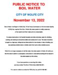 Boil Water Notice 11.13.22