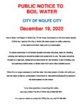 Boil Water Notice 12/19/2022