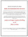 Boil Water Rescind 5.9.23