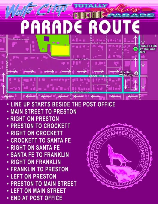 2024 Christmas Parade Route – City of Wolfe City